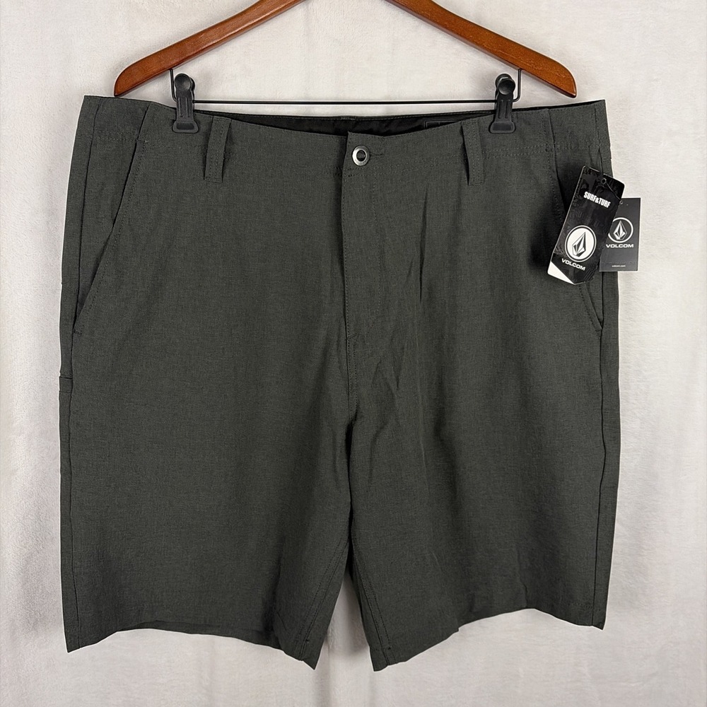 Volcom Men's Kerosene Hybrid Water Repellant 4 Way Stretch Chino Shorts Size 38